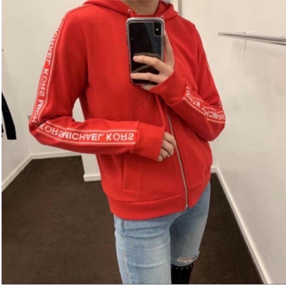 ❤️‍🔥FIRM PRICE❤️‍🔥NWOT MICHAEL KORS Logo Tape Stretch Jacket - Picture 3 of 14